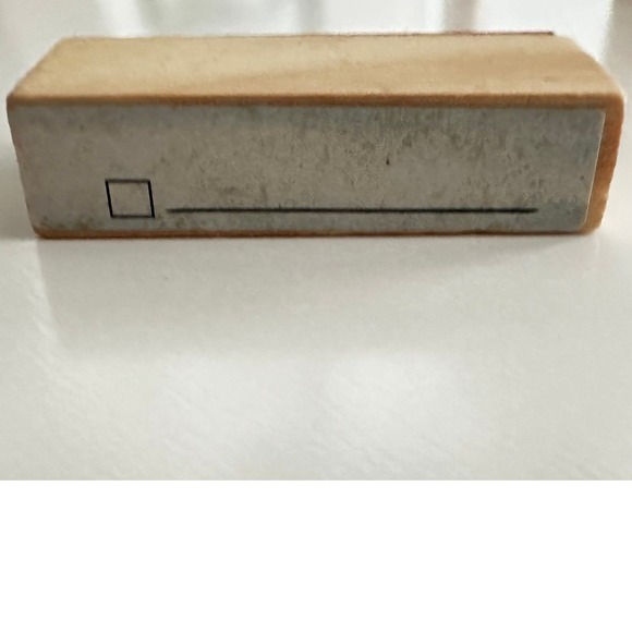 Stampabilities Other - Checkbox Line Rubber Stamp Wood Mounted Planner Journal Checklist Office Craft